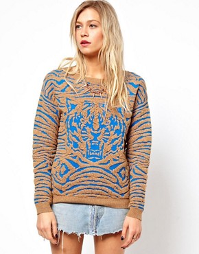 Image 1 of ASOS Tiger Sweater In Structured Knit