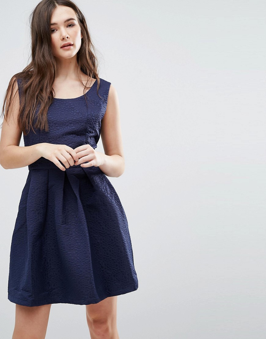 Короткое приталенное платье Lavand - Темно-синий