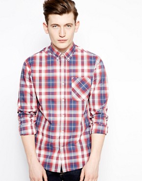 Selected Shirt In Red Check 