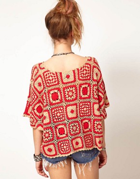 Image 2 of Minkpink Soul Hunter Blanket Top in Crochet