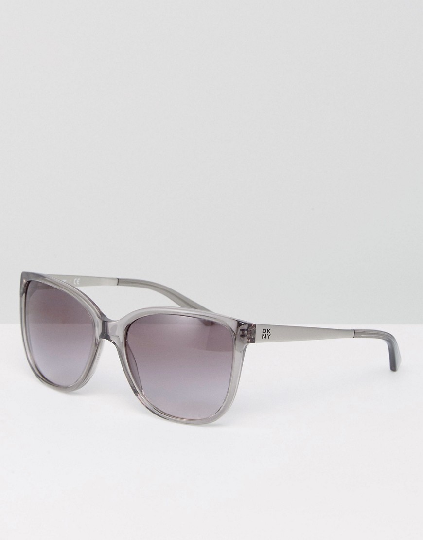 Солнцезащитные очки с серыми стеклами DKNY - Серый