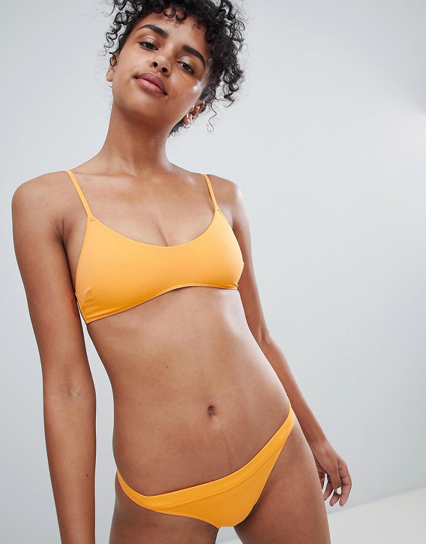 Imagen secundaria de producto de Braguitas de bikini en naranja con detalle anudado de Monki - Monki