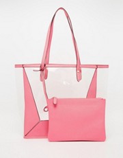 ASOS Clear Shopper Bag With Removable Clutch