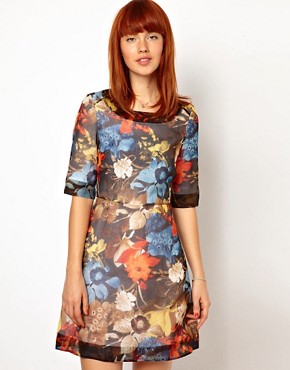 Image 1 of WoodWood Babel Dress in Floral Organza