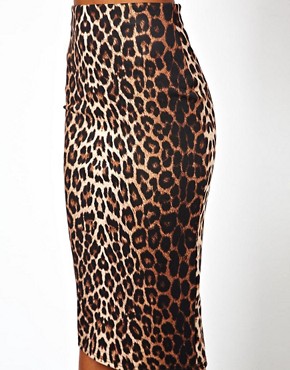 Image 3 of River Island Leopard Print Pencil Skirt