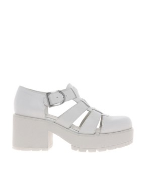 Vagabond Dioon White Leather Heeled Shoes