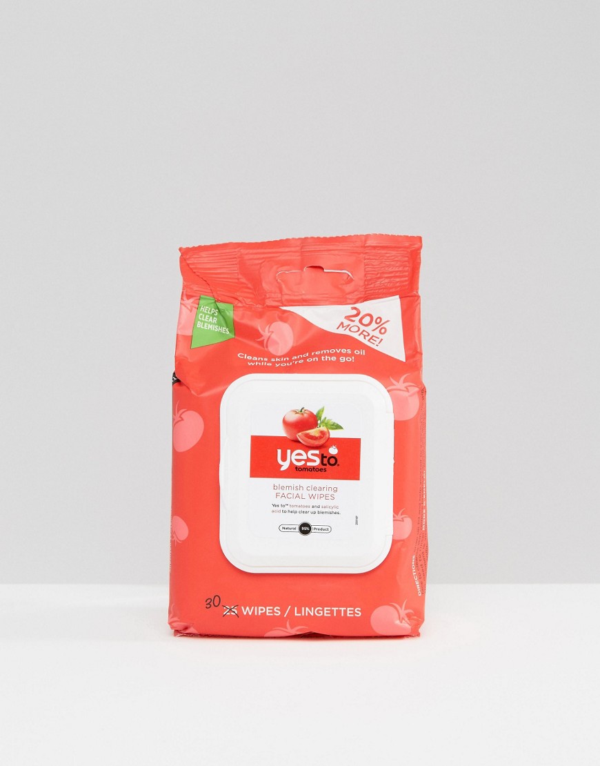 30 очищающих салфеток для лица Yes To Tomatoes - Бесцветный