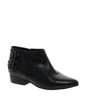 Faith Stirling Black Leather Ankle Boots