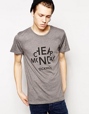 Cheap Monday T-Shirt with logo Print (grey)