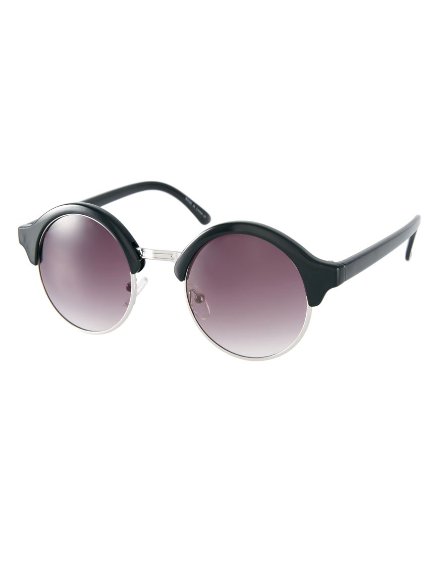 Asos half round sunglasses with metal bridge detail