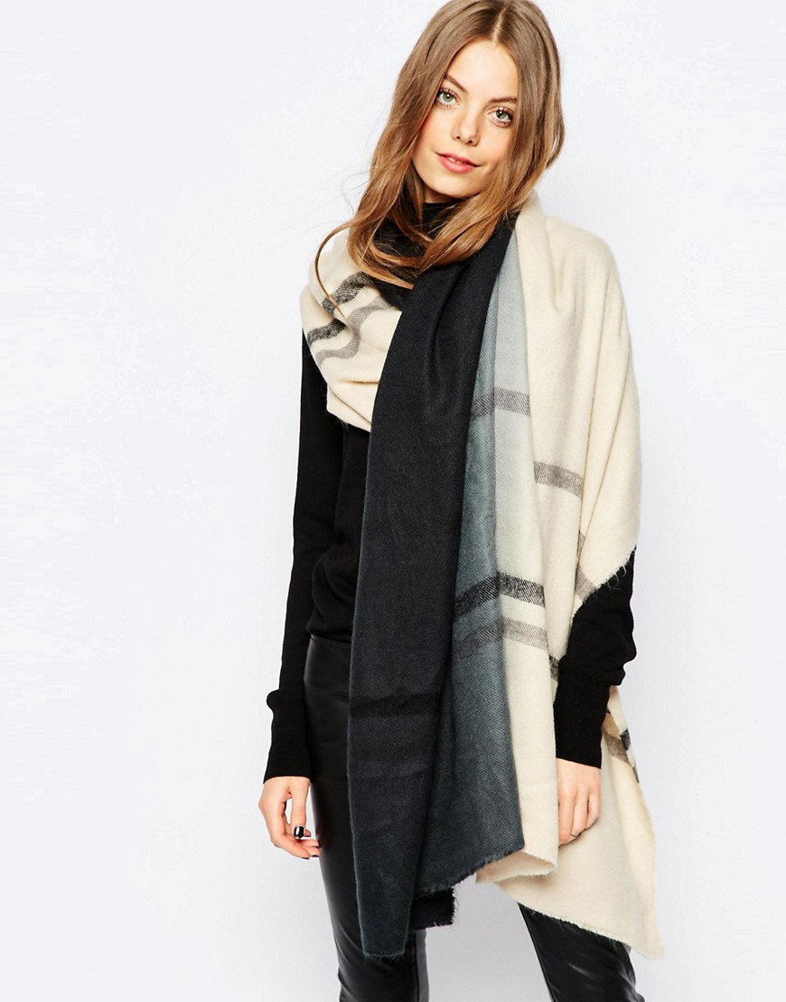 Image 1 of Pieces Ombre Oversized Blanket Scarf