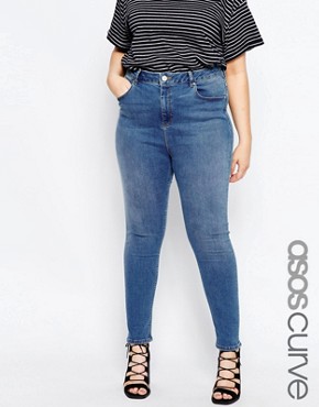 ASOS CURVE Ridley Ankle Grazer Jean In Whistler Wash