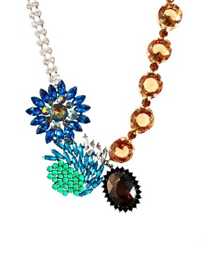 Image 1 of ASOS Brooch Statement Necklace