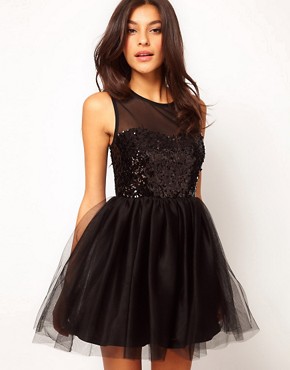 Image 1 of ASOS Party Dress with Sequin Bodice