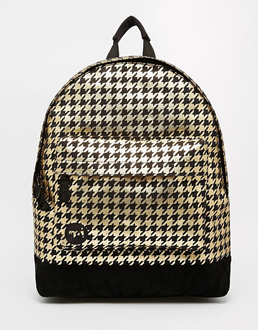 Image 1 of Mi-Pac Backpack in Gold Houndstooth