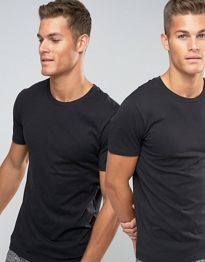 2 футболки классического кроя с круглым вырезом Levis - Черный