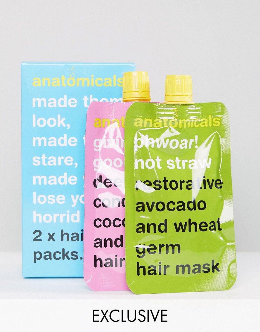 Anatomicals ASOS Exclusive Hair Pack x 2 Masks - Clear
