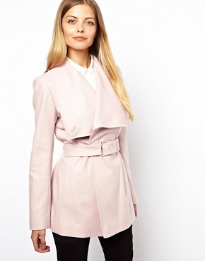 Image 1 of Ted Baker Short Coat with Big Collar and Belt