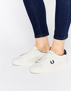 Fred Perry Spencer Leather White Navy Sneakers