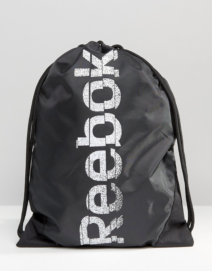 Reebok  Reebok Drawstring Backpack With Washed Logo at ASOS
