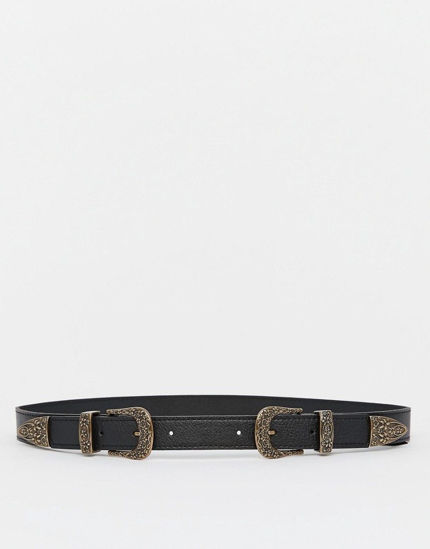 Image 1 of Pieces Western Belt with Antique Gold Hardware
