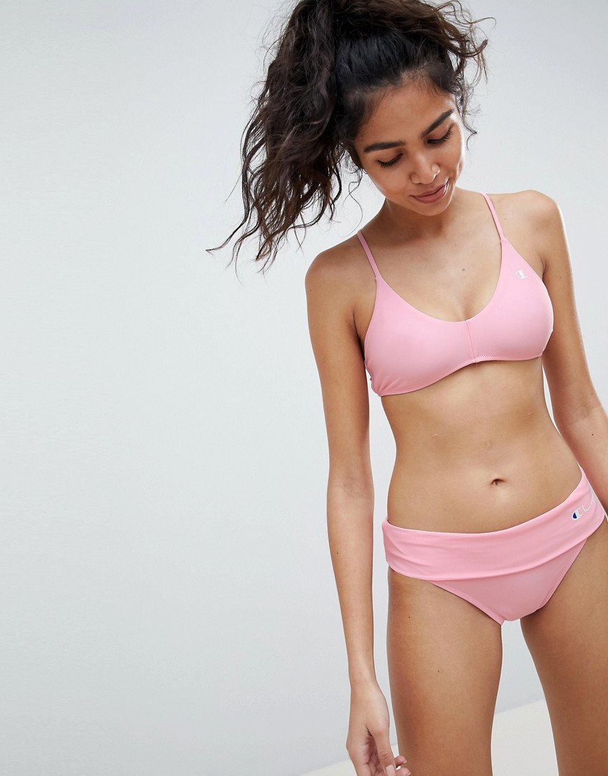 Imagen principal de producto de Braguitas de bikini en rosa con logo de Champion - Champion