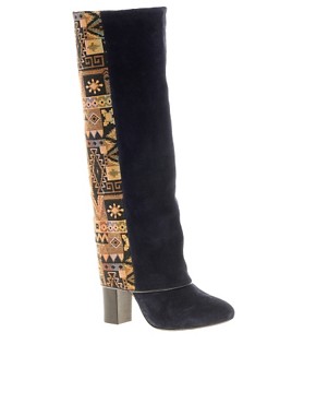 Image 1 of ASOS CLASH Suede Knee High Boots