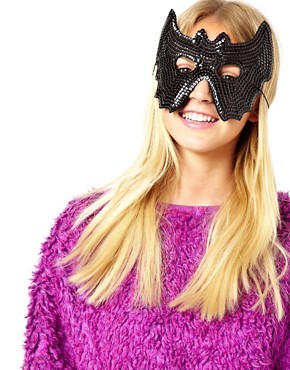 Image 1 of ASOS Bat Sequin Mask