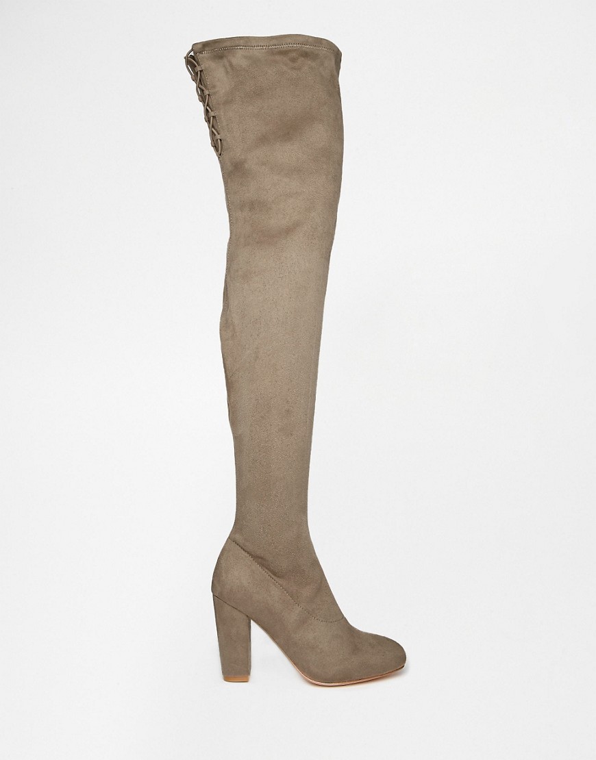 ... Women â€º Shoes â€º ASOS KEY TO MY HEART Lace Up Over the Knee Boots