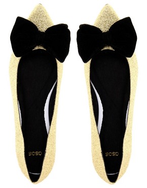 Image 3 of ASOS LETTER Pointed Ballet Flats