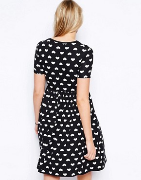 Image 2 of ASOS Maternity Exclusive Skater Dress In Heart Print