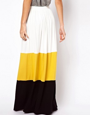 Image 2 of ASOS Maxi Skirt in Colourblock