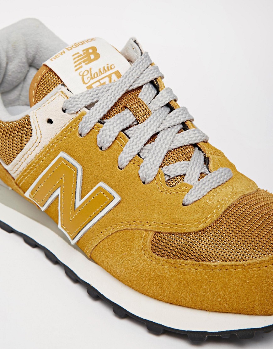 new balance 574 vintage gialle