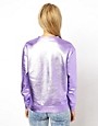 Image 2 of ASOS Sweatshirt with All Over Foil