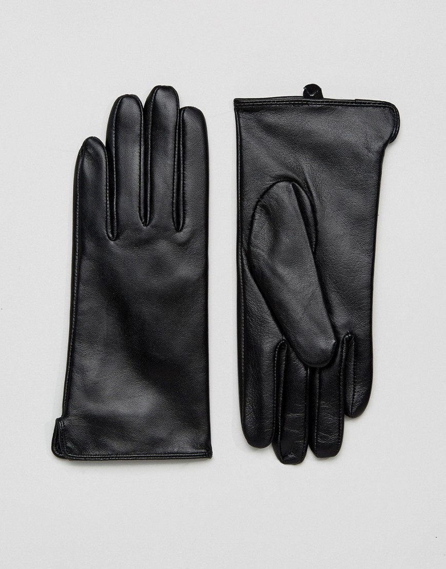 Перчатки из натуральной кожи Barneys - Черный