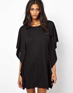 Image 1 of ASOS Crepe Dress With Frill Side