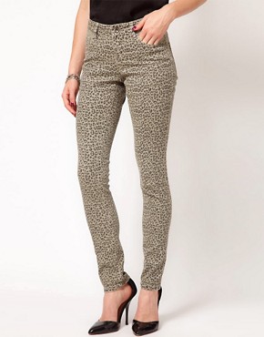 Image 1 of ASOS Skinny Jeans in Animal Print