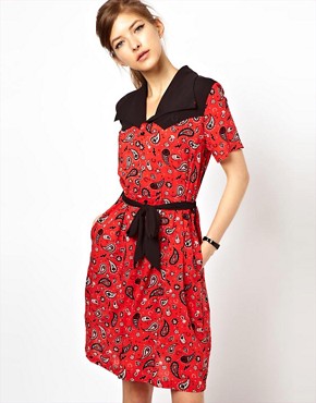 Fred Perry For The Amy Winehouse Foundation Bandana Print Shirt Dress