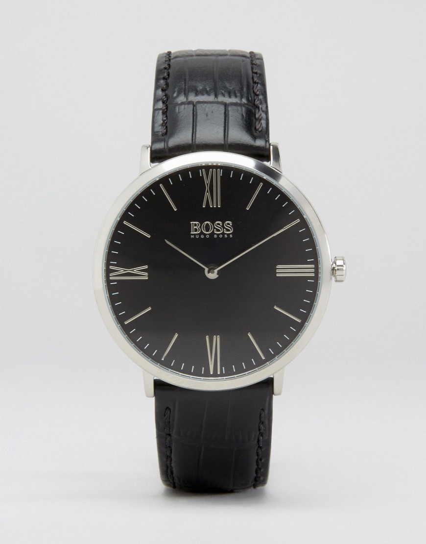 Часы с черным кожаным ремешком BOSS By Hugo Boss Jackson - Черный