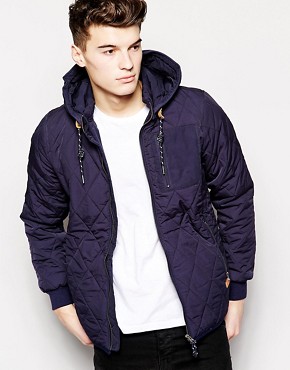 PullBear Quilted Jacket with Hood 