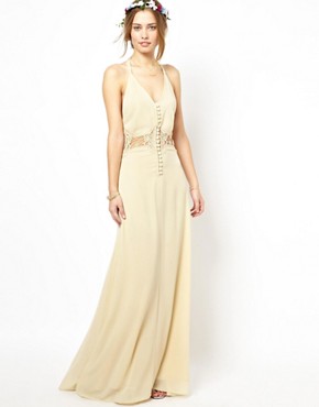 Image 4 of Jarlo Cami Strap Maxi Dress with Lace Insert