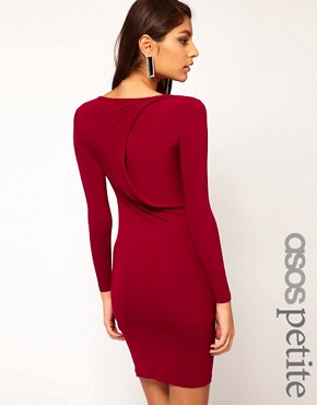 Image 1 of ASOS PETITE Exclusive Mini Dress With Twist Back