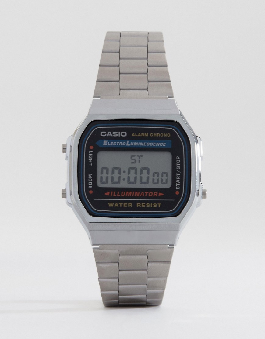 Электронные часы-браслет Casio A168WA-1YES - Серебряный