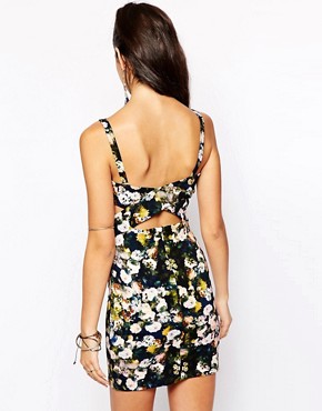 Image 2 of Fashion Union Floral Print Dress With Cut Outs