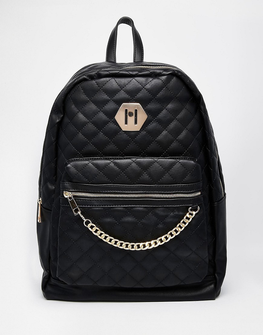 Image 1 of ALDO Quilted backpack with Chain Detail