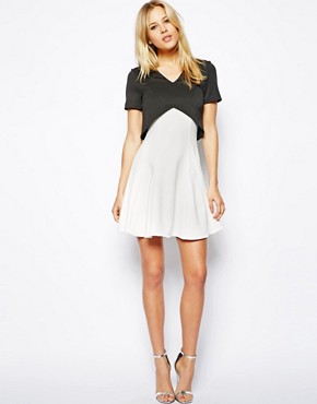 Image 4 of ASOS Double Layer Trapeze Dress