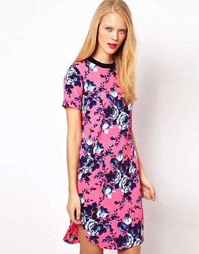 ASOS  T-Shirt Dress In Bright Floral Print