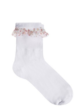 Image 3 of ASOS Floral Trim Ankle Socks