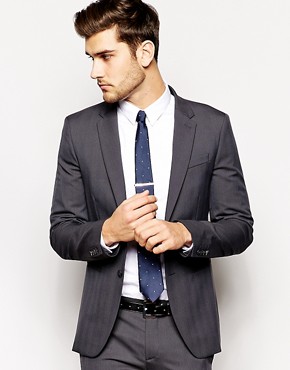 United Colors Of Benetton Slim Fit Suit Jacket In Check 