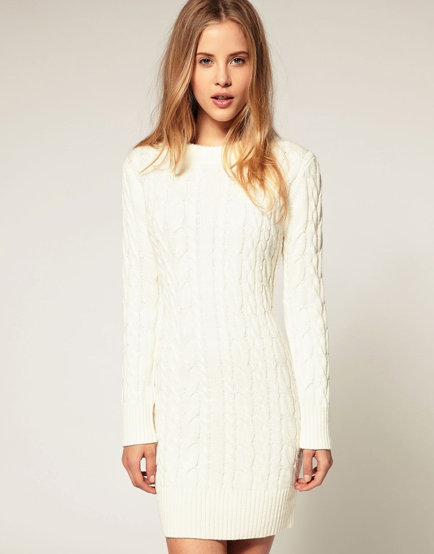 ASOS | ASOS Cable Knit Sweater Dress at ASOS